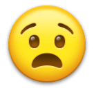 Download image Worried anguished emoticon by LG оn a transparent background in PNG