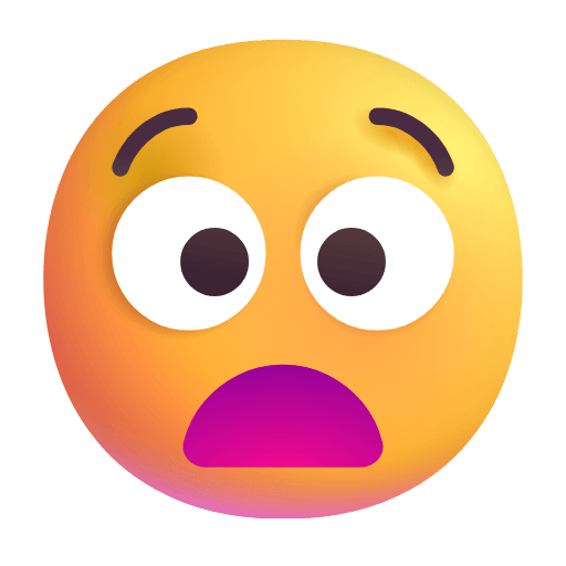 Upload a photo Pained Face emoticon of the Microsoft set without a background in png