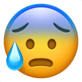 Upload a photo Nervous sweating emoji emoji-smiley from Apple iOS without a background in png