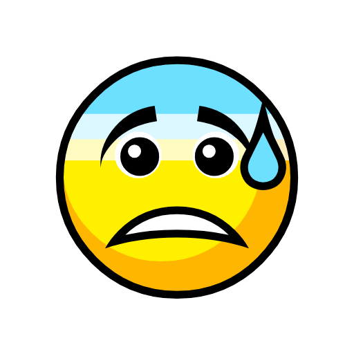 Copy photos Fearful sweat drop emoji smiley-emoji from Catrinity computer font on a clean background in PNG