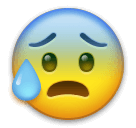 Save drawings Open mouth sweat emoji emoticon by LG оn a transparent background in PNG