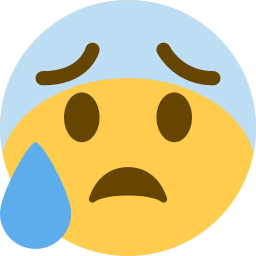 Save image Nervous face emoji on Twitter / X for PC on a colorless background in PNG