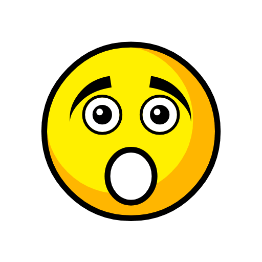Upload a picture Shocked Face emoji-emoticon from Catrinity computer font on a translucent background in PNG