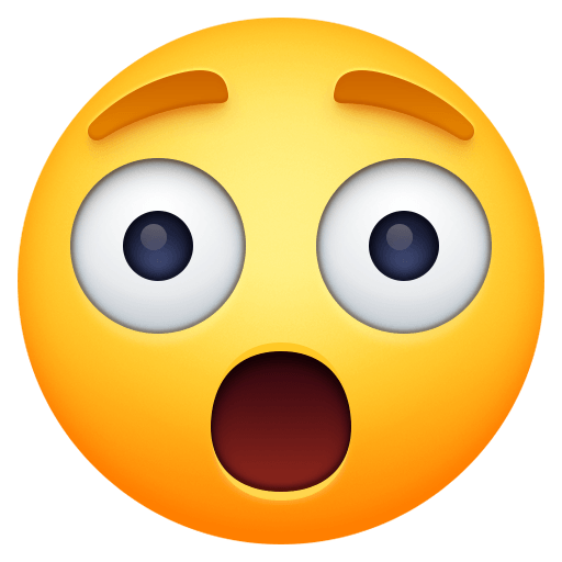 Upload figures Flabbergasted Face symbol by Facebook without a background in PNG