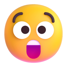 Save figures Shocked Face emoji by Microsoft Teams for PC and Android without a background in png
