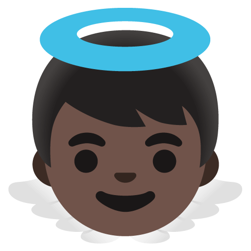 Download figures Dark-skinned Angel emoji-emoticon created by Google оn a transparent background in png