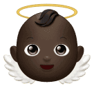 Copy a pic Dark-skinned Cupid smiley by Huawei  on a colorless background in PNG