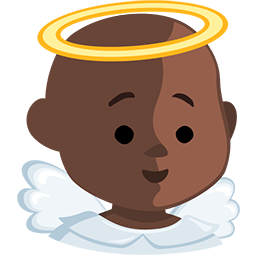 Save pics Dark-skinned Baby Angel smiley by Facebook's Messenger platform without a background in PNG