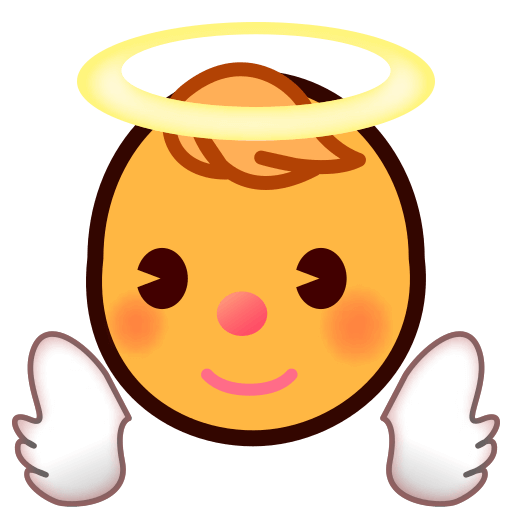 Copy photos Cherub symbol of emotion by Emojidex without a background in png