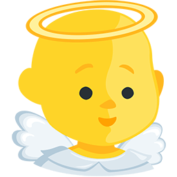 Copy figures Baby Angel emoticon by Facebook's Messenger platform no background in PNG