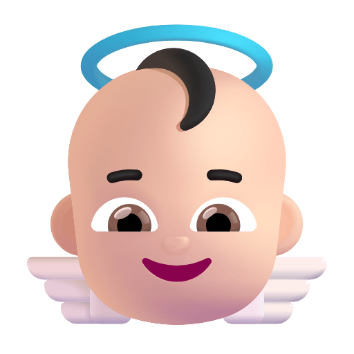 Save figures Fair-skinned Angel smiley of the Microsoft set on a translucent background in png