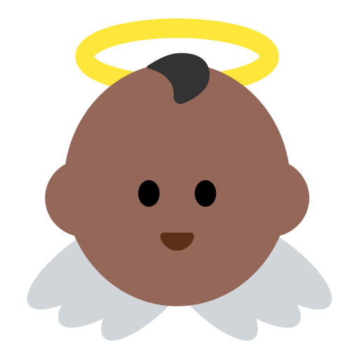 Upload a figure Dark-medium-skinned Angel emotion by Toss Face 토스페이스 without a background in png