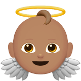 Save a pic Medium-skinned Cherub emoticon from Apple iOS no background in PNG