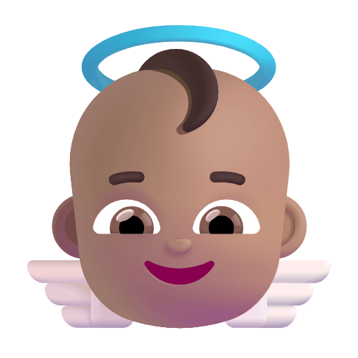 Copy pics Medium-skinned Angel emoticon of the Microsoft set on a colorless background in png