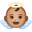 Upload image Medium-skinned Angel smiley-emoji on Samsung phones and tablets on a clean background in png
