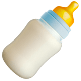 Copy drawings Bottle Feeding emoji from Apple iOS on a translucent background in PNG