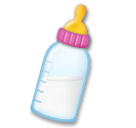 Upload a photo Baby bottle with nipple emoticon by LG on a translucent background in png