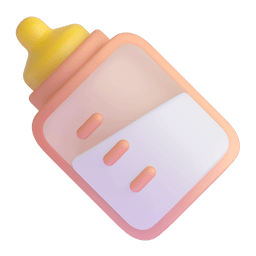 Copy figures Baby Bottle emoticon by Microsoft Teams for PC and Android on a clean background in PNG