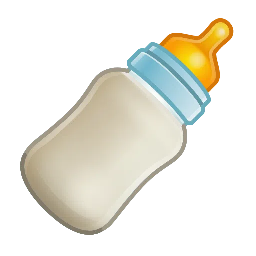 Copy a picture Baby bottle with nipple emotion of iOS Telegram no background in webp