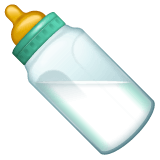 Upload pictures Baby bottle with nipple symbol of emotion by WhatsApp for Android and PC on a translucent background in PNG