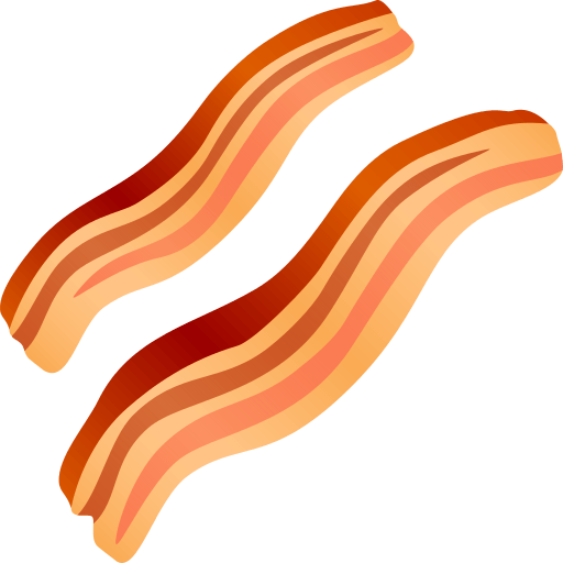 Закачать фигуру смайла Кусок Бекона от JoyPixels на бесцветном фоне в ПНГ