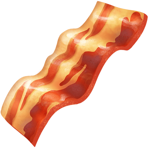 Копировать фигуру иконки Кусок Бекона от Твиттера на прозрачном фоне в ПНГ
