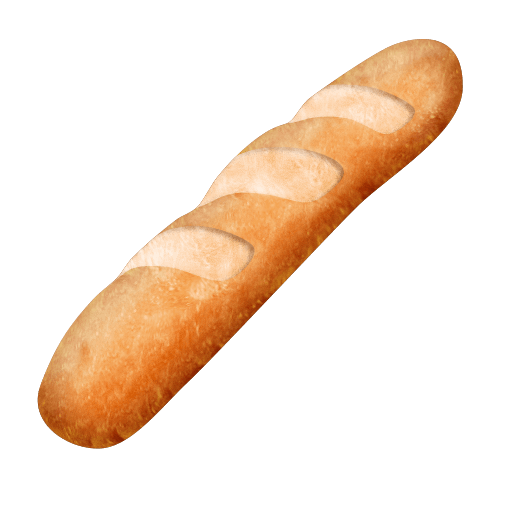 Копировать картинки картинки-смайла Булка Багет от Emojipedia на просвечивающем фоне в пнг