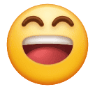 Save pictures Beaming Face with Smiling Eyes symbol by Huawei  on a colorless background in PNG