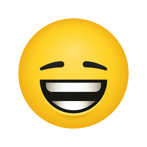 Upload pics Beaming Face with Smiling Eyes smiley by Icons8 on a clean background in png