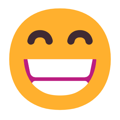Download a figure Grinning Face with Smiling Eyes smiley-emoji by Microsoft 11 without a background in png
