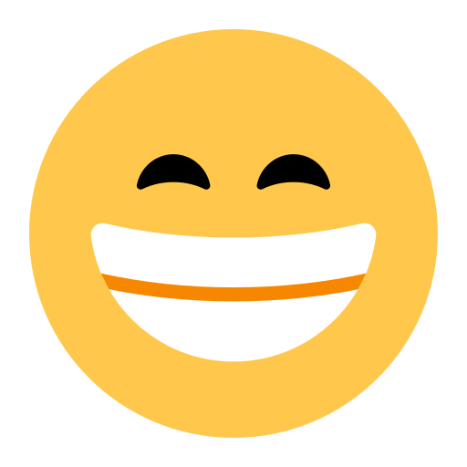 Save a drawing Grinning Face with Smiling Eyes smiley by Toss Face 토스페이스 without a background in PNG
