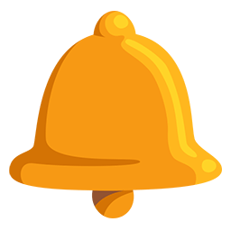 Save photos Liberty Bell emoticon by Facebook's Messenger platform on a colorless background in PNG