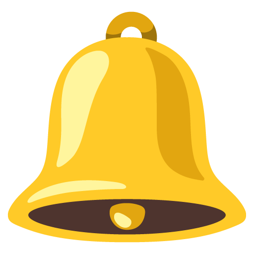 Copy a drawing Bell symbol created by Google no background in PNG