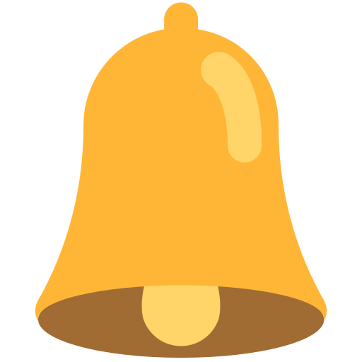 Copy a drawing Wedding Bell emoji by Firefox OS on a clean background in png