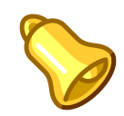 Save photos Bell symbol by Japanese mobile phone on a colorless background in PNG