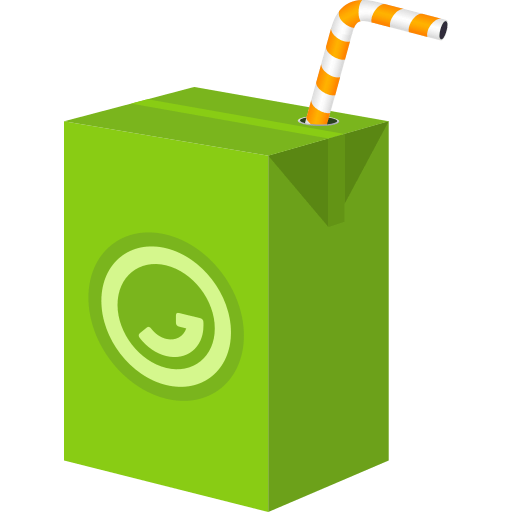 Закачать снимок иконки Tetra Pak Сок от JoyPixels на бесцветном фоне в png