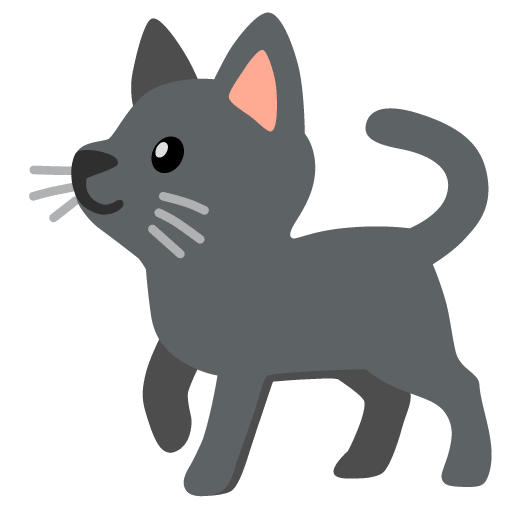 Copy pictures Black Cat symbol of emotion created by Google оn a transparent background in png