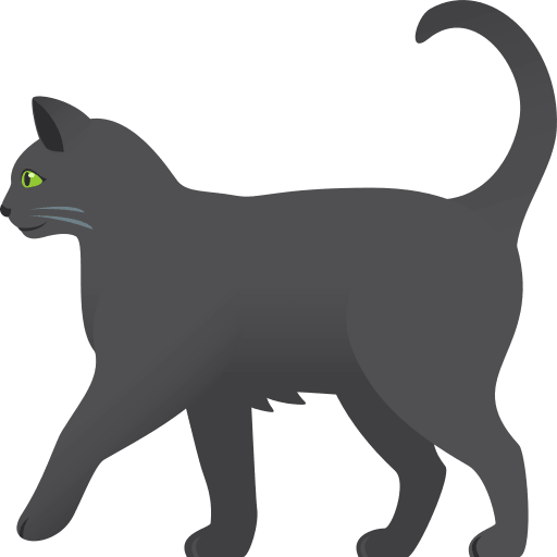 Upload drawings Black Cat emoji-emoticon by JoyPixels on a colorless background in png