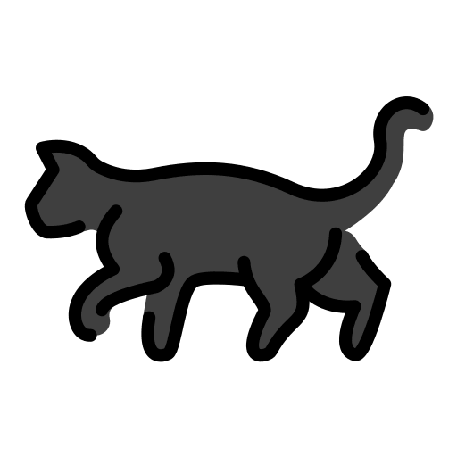 Download a photo Black Cat emoticon by HfG Schwäbisch Gmünd without a background in png
