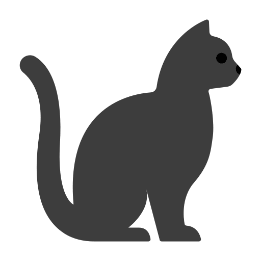 Copy drawings Black Cat smiley by Toss Face 토스페이스 on a colorless background in png