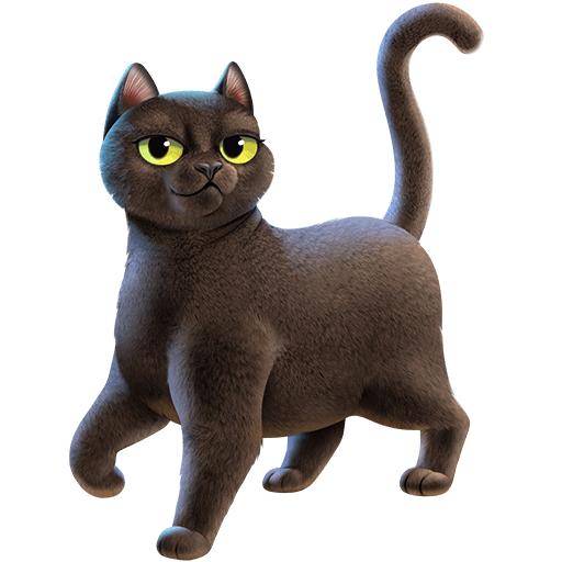 Save figures Black Cat emoticon by Twitter оn a transparent background in PNG