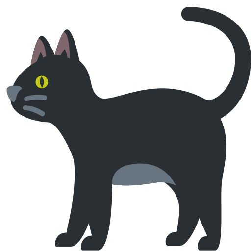 Download a picture Black Cat symbol of emotion on Twitter / X for PC on a translucent background in png