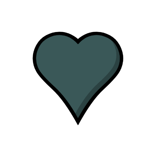 Save drawings Black Heart emotion from Catrinity computer font without a background in png