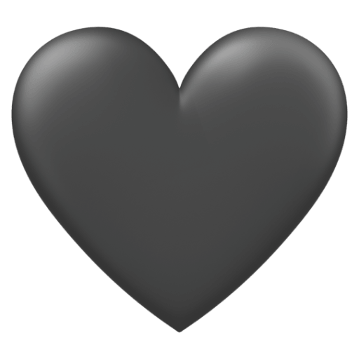 Download a photo Dark Heart emotion from Google Android on a translucent background in png