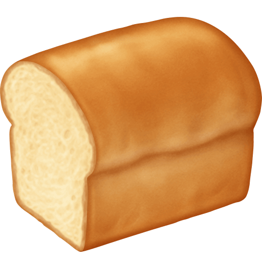 Загрузить фотографии эмотика Белый Хлеб от Фейсбук на прозрачном фоне в ПНГ