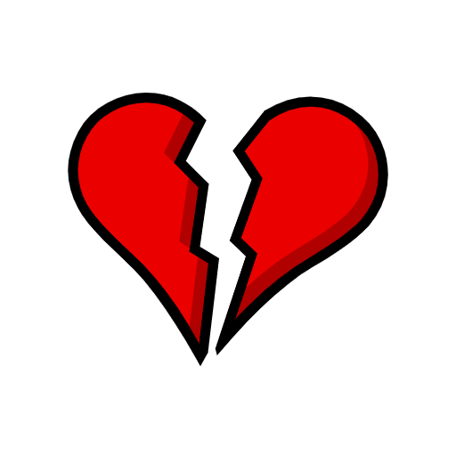 Download a pic Breaking Heart symbol from Catrinity computer font without a background in png