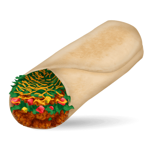 Загрузить картинку лица-символа Шаурма от Emojipedia без фона в png