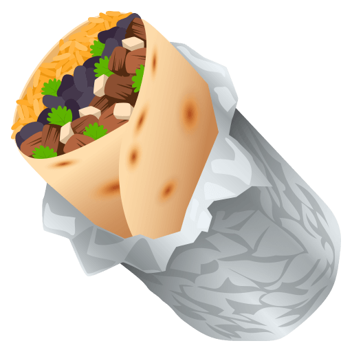 Копировать фотки смайлика Шаурма от JoyPixels без фона в пнг