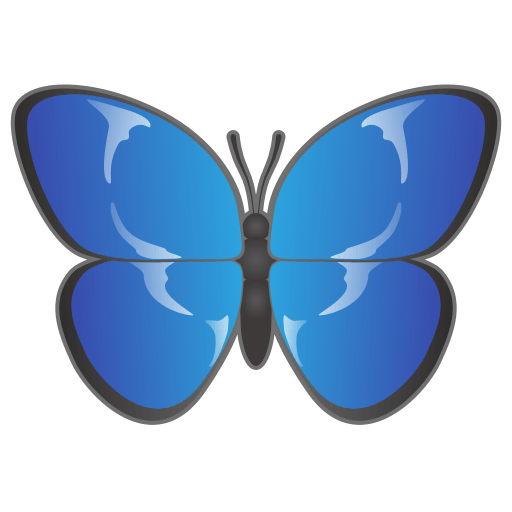 Download photos Butterfly smiley by Emojidex on a clean background in png
