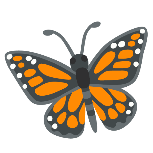 Copy figures Butterfly symbol created by Google without a background in png